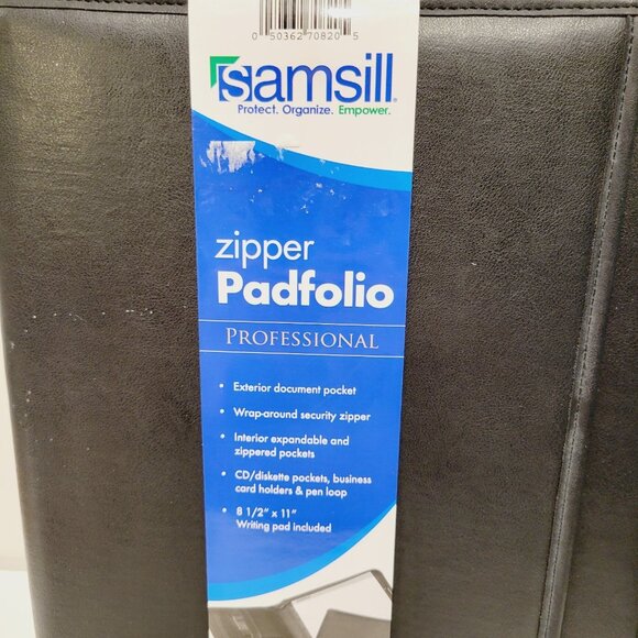 Samsill 70820 Professional Padfolio Wrap Around Security Zipper Portfolio 10x13 - Picture 2 of 5